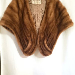 Vintage mink fur shawl (bridal)